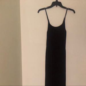 WORN ONCE black AE maxi dress with leg slit